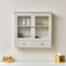 Melody Maison Pale Taupe Reeded Glass Wall Cabinet with Drawers