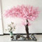 HTGO Künstlicher Kirschblütenbaum, Sakura-Baum, weinender Kirschbaum, künstliche Kirschblüten-Kunstpflanzen, künstliche Bäume mit echten Holzstämmen und lebensechten Blättern, Nachbildung, 3 x 2 m