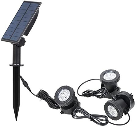 HOUYTYU Luces para Piscina Luz subacuática alimentada por energía Solar, focos sumergibles Multicolores para Estanque, lámpara de Paisaje Impermeable para decoración de Piscina y jardín al Aire Libre