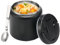 Itslife Boîte Alimentaire Isotherme, 760ml Boite Isotherme Repas Chaud en Acier Inoxydable avec Cuillère, Thermos Alimentaire Chaud et Froid, Lunch Box Isotherme pour Picnic, Ecole et Bureau, Noir