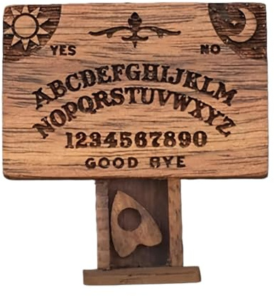 Ouija Brettspiel - Ouija Brettspiel aus Holz, Miniatur Spirituelles Tablett | Ouija Board für die Geisterjagd, Ouija Miniatur Bretter aus Holz mit Brettchen, Miniatur-Board für
