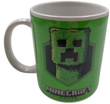 HOX Minecraft Movie Creeper - Tazza in ceramica resistente al calore, per cappuccino, latte, cioccolata calda e tè caldo, regalo per fan e collezionisti, prodotto con licenza (confezione da 1)