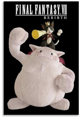 PANTTING Final Fantasy Cait Sith Poster, ästhetischer Leinwand-Kunstdruck, Heimdekoration für Schlafzimmer, Wohnzimmer, 20 x 30 cm, ungerahmt