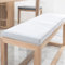 YFHT Bankauflage 90x50x5cm waschbares Bankkissen aus Leinen mit Rutschfester Unterseite und Paspel, Sitzkissen für Gartenbank, Terrasse, Innen Fensterbank, Flurbank, Rattanstühle usw