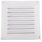 Rejilla de ventilación moderna de 15 x 15 cm para un flujo de aire eficiente en el hogar y la oficina con cubierta protectora de acero inoxidable (1 unidad), color blanco