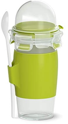 Tefal Yoghurt Lunchbox mit Clip & Go und Löffel, luftdichter Behälter für Lebensmittel, Müsli, Obst oder Nüsse, BPA-frei, auslaufsicher, spülmaschinenfest
