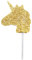 Anniversary House 12 Pcs Gold Glitter Unicorn Cake Toppers, 3 x 3.5 Centimeters Cupcake Toppers, Paper, Unicorn Cake Decorations, M556