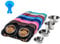 Hubulk 2 Stainless Steel Pet Dog Bowls with No Spill Non-Skid Silicone Mat + Pet Food Scoop Water and Food Feeder Bowls for Feeding Small Medium Large Dogs Cats (Large, Black)