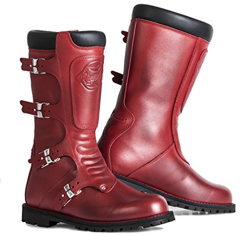 STYLMARTIN Continental Motorcycle Boots, Rosso, taglia 40