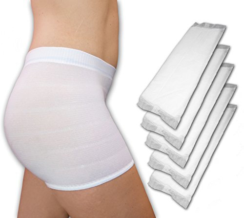 Premium Kombi Box: 56St. Wochenbett Binden ~11x36cm große Einlagen PLUS 4Stk. Wöchnerinnen Panties zur Fixierung von Hygiene Vorlagen nach der Geburt (XXL)