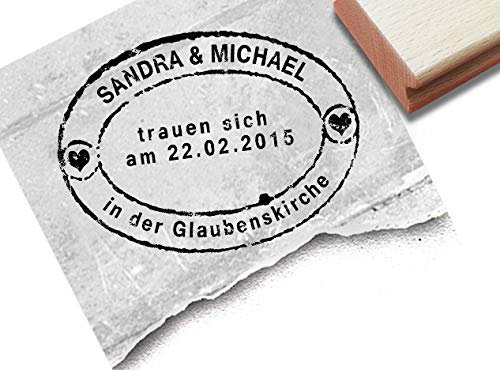 Stempel - Individueller Hochzeitsstempel ...TRAUEN Sich als Poststempel, personalisiert mit Namen Datum Ort, Geschenk zur Hochzeit - von zAcheR-fineT