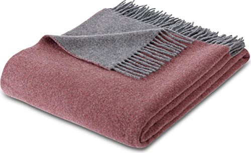 Biederlack Fransenplaid Kaschmirdecke Kaschmirplaid Rouge-Graphit Kaschmir Wolle Maße: 130 x 170 cm, 732903