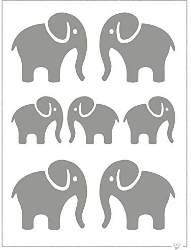Transfer-Bügelbild 1 Bogen reflektierende Aufbügler, mehr Sichtbarkeit im Straßenverkehr, Motiv:Elefant