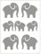 Reflektierendes Bügelbild für bessere Sichtbarkeit ca. 15x10cm Applikation Reflektor Aufbügler, Motiv:Elefant