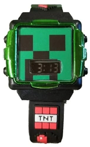 Accutime Minecraft Montre LCD clignotante Cadran chromé