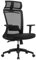 SONGMICS Bürostuhl aus Segeltuch, ergonomischer Stuhl, drehbarer Sitz, mit Kleiderbügel, Rückenlehne bis 120 °, höhenverstellbar, Schwarz OBN057B02