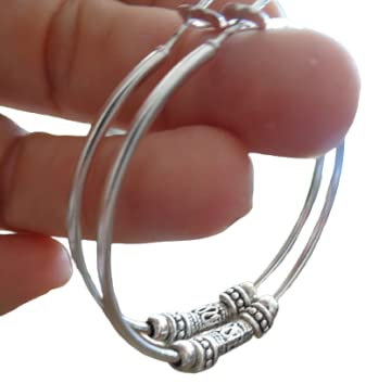 4,5 CM ✿ BOHO TRIBAL CREOLEN ✿ Ohrringe im Bali Stil