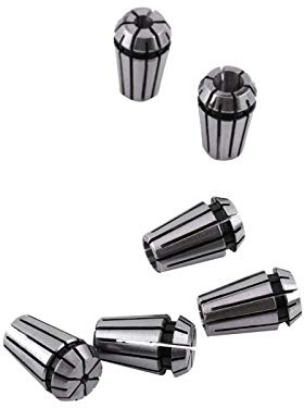 PUSOKEI ER11 Set di pinze, 15 Pezzi ER11 Set di pinze a Molla per tornio per fresatura con Incisione CNC Utensile 1 mm - 7 mm, 1/8 , 1/4 ER11 Collet Chuck