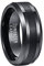 NUNCAD Ring Schwarz Herren/Damen 8mm Matt Gebürstet aus Wolfram, Fashion Ring Unisex für Lifestyle, Geschenk und Alltag, Größe 70