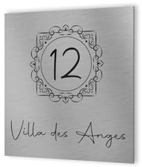 DECOHO - Numéro de Rue extérieur à Personnaliser - Panneau Dibond Aluminium - Numéro Maison modèle Oriental