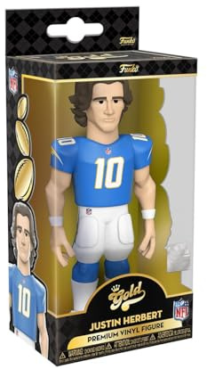 Funko Gold 5 NFL: Chargers - Justin Herbert - 1/6 Quote Für Seltene Chase-Variantease - Sammelbare Vinyl-Actionfigur - Geschenkidee Zum Geburtstag - Offizielle Handelswaren - Für Ihre Sammlung
