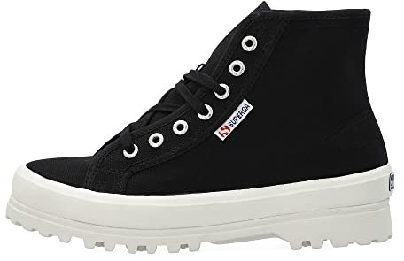 SUPERGA 2341 Alpina Black Scarponcini Sportivi per Donna in Tessuto Nero (Taglia 38)
