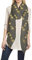 Lina & Lily Damen Schal mit Löwenzahn-Muster Metallic (Dunkelgrau-Gold)