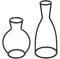 Wrenbury Silhouette Wire Vase for Pampas Grass Set of 2 - Black Outline Vases for Flowers - Suitable as a Graveside Flower Holder - Metal Frame - Living Room Accessories Ornaments - Style 1
