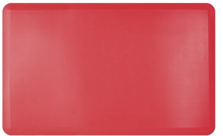 Art3d 3/4 Inch Thick Anti Fatigue Kitchen Mat, Thick Non-Slip Kitchen Rug for Standing, Waterproof Standing Desk Mat, Cushioned Comfort Floor Mat for Office, Home, Desk (70.8x17.5, Red)