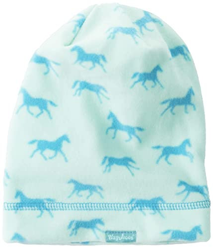 Playshoes Unisex Kinder Fleece-Mütze Wintermütze, Beanie Pferde, 49cm