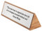 ViroEco Bamboo Wedge Sign from ViroDisplay® – Eco-Friendly Customisable Desktop Sign – 210 x 55 x 50mm