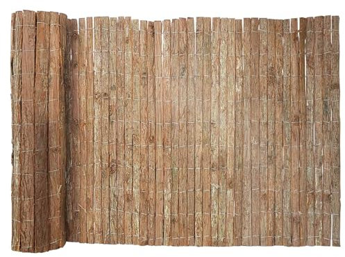 KARAT Baumrindenmatte - Sichtschutz aus Baumrinde für Balkon und Garten - Sichtschutzmatte - Rindenzaun - Gartenzaun (150 x 300 cm)