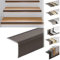 KARAT Treppenkantenprofil in L-Form aus Aluminium 1 Stück, 100x3x2 cm | Vorgebohrt | Bronze | für Parkett und Laminat | Inkl. Montagematerial | Stufenkantenprofil in 3 Längen & 4 Farben Integral
