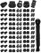 Sinofort Stop Cordon 100Pcs Arret de Cordon 5 Sortes Bloque Lacet Serre Cordon Attache Lacet Attache Elastique pour Lacets Vêtements Sacs à Dos Artisanat