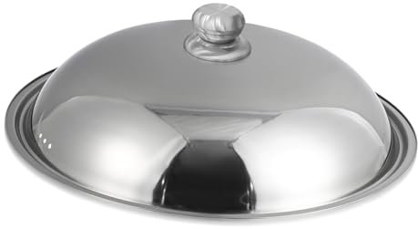 Healvian Coperchio Pentola Coperchio Padella Universale in Acciaio Inossidabile Copertura Anti Spruzzi D'olio Anti-Scottatura Addensare Della Pentola Universale 36 CM
