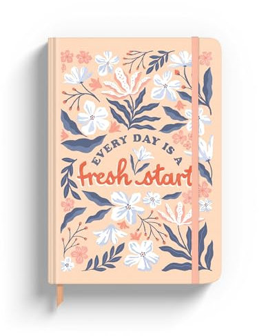Rileys & Co Blumen-Notizbuch Neuer Anfang für Arbeit und Schule - 8 x 6 Zoll - Hardcover-Notizbuch mit Linierung - 240 Seiten - Kompaktes Notizbuch für Frauen und Jugendliche