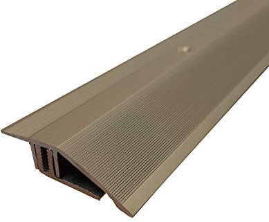 ufitec Profilsystem für Parkett- und Laminatböden - für Belagshöhen von 7-16 mm - viele Farben lieferbar (Niveauausgleichsprofil | 100 cm lang, Bronze Hell)