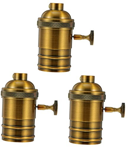 OSALADI 3st Retro-lampenfassung E27 Lampenfassung Lampenhalter Hängelampenfassung Hängende Lampenfassung Glühbirnenfassung Vintage-glühbirnen E27 Birne Lichthalter Halterung Kupfer Keramik