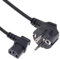 SHAFI® Kaltgerätekabel 1.8M Netzkabel 3 Polig - IEC Kabel C13 Buchse und 90° Schutzkontaktstecker Typ F CEE 7/7 - Euro Stecker Winkel Monitor Power Cable Beamer Drucker PSU PC Stromkabel - 1.8 Meter