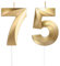 Geburtstagskerzen Zahlen 57/75, Gold Geburtstag Kerzen, Zahlenförmige Kerze, 3D Tortendeko, kuchen Dekoration für Geburtstag Party, Hochzeiten, Firmenfeiern, Jubiläen, Birthday Candle Nummer 57/75