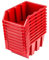 Werkstatt-Stapelkiste, Stapelbox aus PP Kunststoff,Sichtlagerbox in verschiedenen Größen, Lagerboxen für Werkzeugswand, Sichtlagerkasten, Sortierbox (10X Rot, 115x80x60mm)