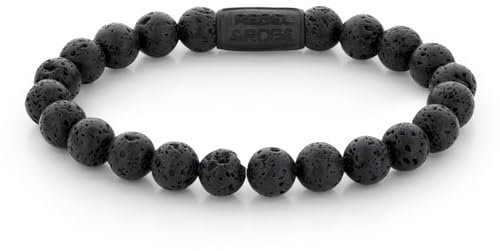 Rebel & Rose Herren-Armband Black Moon 8 mm RR-80071-B-XL 21 cm
