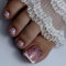 False Toe Nails, Press On Nails for Toe Nails French Style (French Zebra)