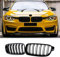 Haoyijiahui F30 F31 Nieren Schwarz Kühlergrill Streifen für BMW 3er F30 F31 Grill Glanz Schwarz Doppelsteg Sport Links Rechts Set 2012-2018 (For 3er F30 2012-2018)