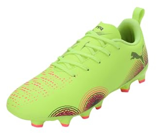 Puma Future 8 Play FG/AG JR, Unisex Fussballschuh, Yellow ALERT-Puma Black-Sun Struck,