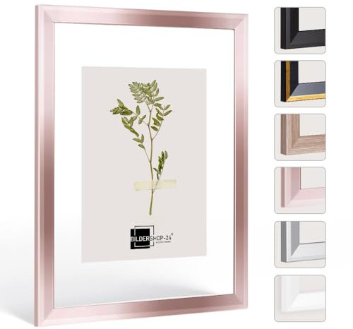 Telaio in vetro doppio con doppi vetri, Prio in Oro rosa 30x40cm con vetro acrilico, cornice per quadri con doppi vetri