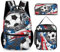 Fußball-Schulranzen, 3 In 1 Schulranzen-Set Für Jungen Mädchen Mit Lunchbag, Federmappe Jungen Rucksack, Fußball 3D Gedruckt Kinder Rucksack, Grundschule Sekundarstufe (Blue)