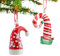 HDCRYSTALGIFTS Weihnachtsmütze aus geblasenem Glas, zum Aufhängen, Weihnachtsbaumschmuck, Hut-Ornamente für Weihnachten, Urlaub, Party, Geschenk, 2 Stück