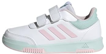 adidas Unisex Kinder Tensaur Hook and Loop Shoes, Cloud White/Clear Pink/Semi Flash Aqua, 34 EU