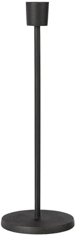 BUTLERS Stabkerzenhalter Aluminium - Highlight - | Farbe Schwarz - ø10 x H30 cm - Kerzenständer für Esstisch & Sideboard - Kerzenleuchter für Wohnzimmer & Flur